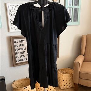 Universal Thread Elegant Black Tiered Mini Dress